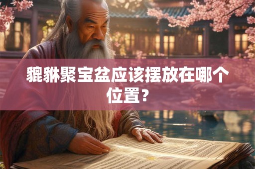 貔貅聚宝盆应该摆放在哪个位置？
