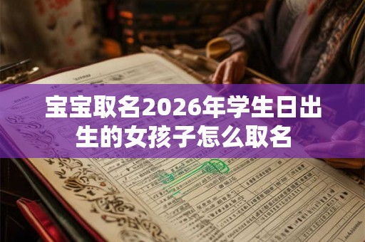 宝宝取名2026年学生日出生的女孩子怎么取名