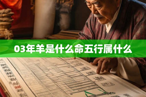 03年羊是什么命五行属什么 03年羊是什么命五行属什么
