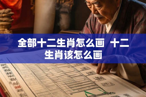 全部十二生肖怎么画  十二生肖该怎么画