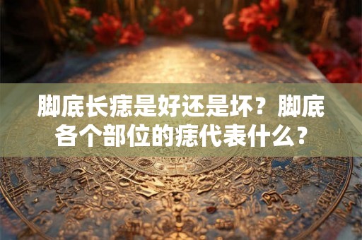 脚底长痣是好还是坏？脚底各个部位的痣代表什么？