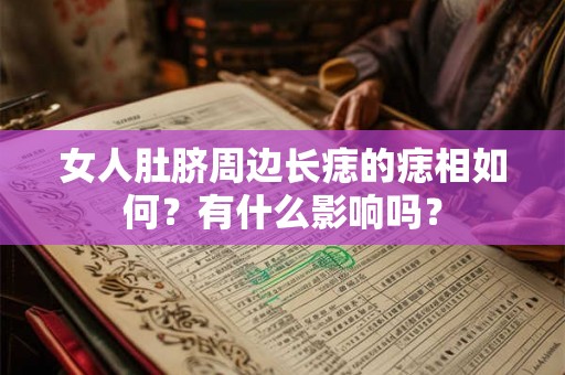 女人肚脐周边长痣的痣相如何？有什么影响吗？