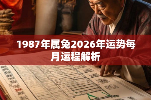 1987年属兔2026年运势每月运程解析