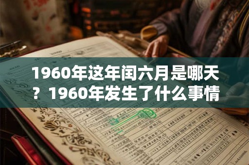 1960年这年闰六月是哪天?1960年发生了什么事情? 1960年这年闰六月是哪天?1960年发生了什么事情?