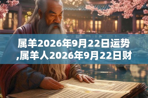 属羊2026年9月22日运势,属羊人2026年9月22日财运,生肖羊2026年9月22日运势