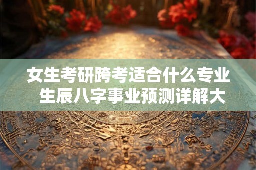 女生考研跨考适合什么专业  生辰八字事业预测详解大全