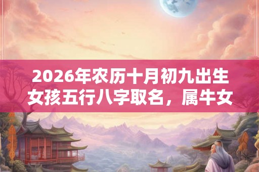 2026年农历十月初九出生女孩五行八字取名，属牛女孩洋气名字