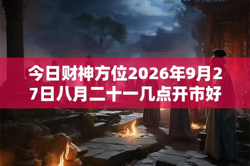 今日财神方位2026年9月27日八月二十一几点开市好
