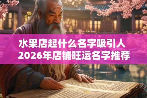 水果店起什么名字吸引人 2026年店铺旺运名字推荐 水果店起什么名字吸引人 2026年店铺旺运名字推荐