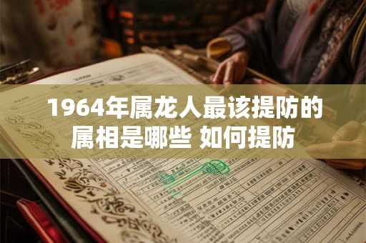 1964年属龙人最该提防的属相是哪些 如何提防