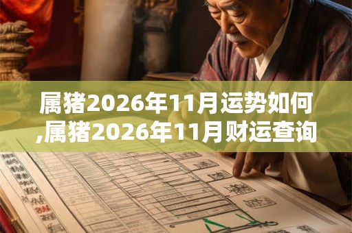 属猪2026年11月运势如何,属猪2026年11月财运查询