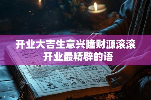 开业大吉生意兴隆财源滚滚  开业最精辟的语