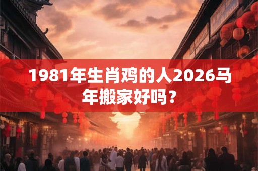 1981年生肖鸡的人2026马年搬家好吗？