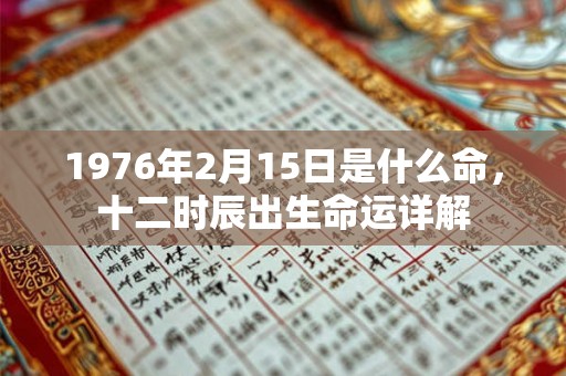1976年2月15日是什么命，十二时辰出生命运详解
