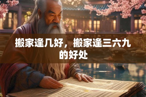 搬家逢几好，搬家逢三六九的好处