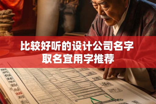 比较好听的设计公司名字 取名宜用字推荐 比较好听的设计公司名字 取名宜用字推荐