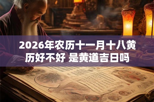 2026年农历十一月十八黄历好不好 是黄道吉日吗 2026年农历十一月十八黄历好不好 是黄道吉日吗