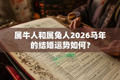 属牛人和属兔人2026马年的结婚运势如何? 属牛人和属兔人2026马年的结婚运势如何?
