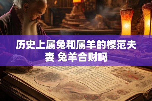 历史上属兔和属羊的模范夫妻 兔羊合财吗 历史上属兔和属羊的模范夫妻 兔羊合财吗