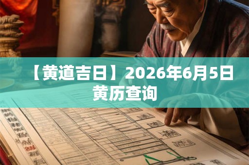 【黄道吉日】2026年6月5日黄历查询