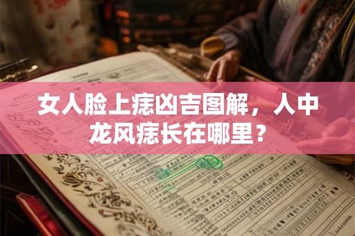女人脸上痣凶吉图解，人中龙风痣长在哪里？