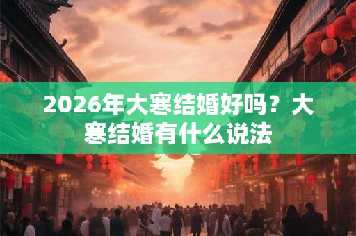 2026年大寒结婚好吗?大寒结婚有什么说法 2026年大寒结婚好吗?大寒结婚有什么说法