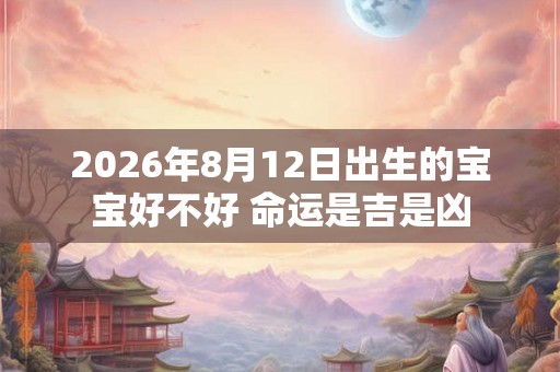2026年8月12日出生的宝宝好不好 命运是吉是凶
