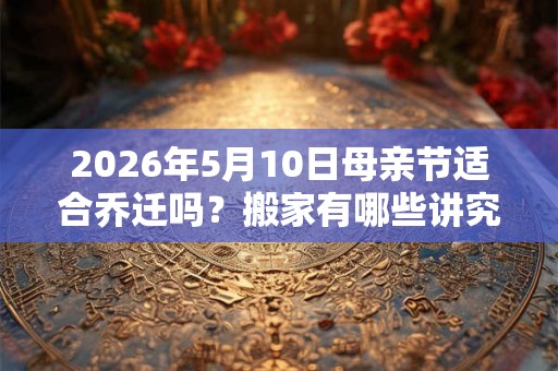 2026年5月10日母亲节适合乔迁吗？搬家有哪些讲究？