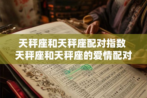 天秤座和天秤座配对指数 天秤座和天秤座的爱情配对指数如何
