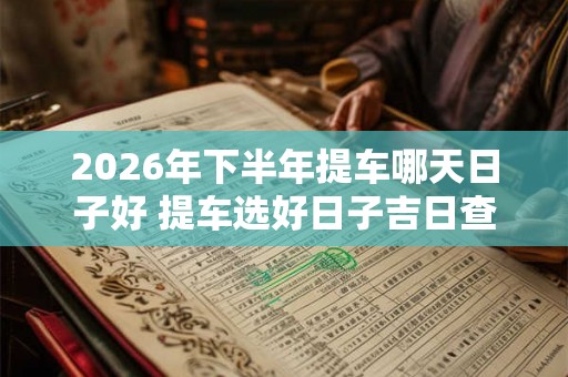 2026年下半年提车哪天日子好 提车选好日子吉日查询