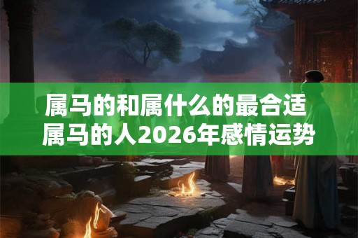 属马的和属什么的最合适 属马的人2026年感情运势如何