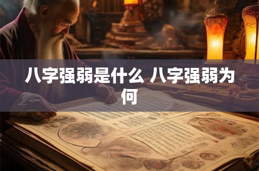 八字强弱是什么 八字强弱为何