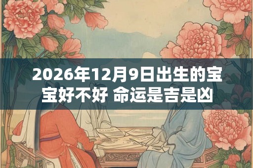2026年12月9日出生的宝宝好不好 命运是吉是凶 2026年12月9日出生的宝宝好不好 命运是吉是凶