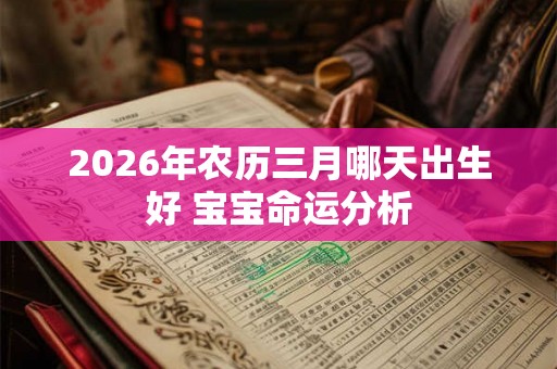 2026年农历三月哪天出生好 宝宝命运分析