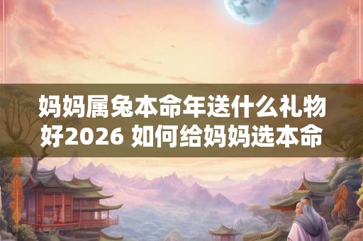 妈妈属兔本命年送什么礼物好2026 如何给妈妈选本命年礼物