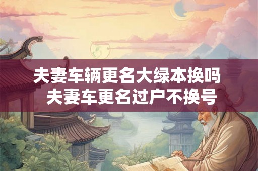夫妻车辆更名大绿本换吗  夫妻车更名过户不换号