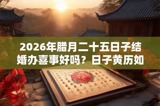 2026年腊月二十五日子结婚办喜事好吗？日子黄历如何？
