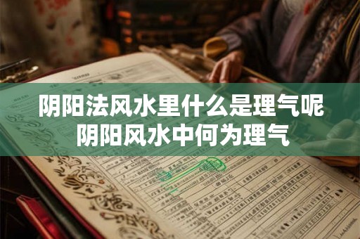 阴阳法风水里什么是理气呢 阴阳风水中何为理气