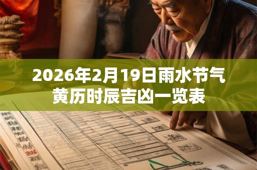 2026年2月19日雨水节气黄历时辰吉凶一览表 2026年2月19日雨水节气黄历时辰吉凶一览表