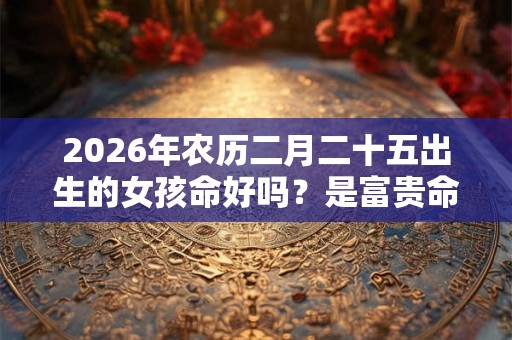 2026年农历二月二十五出生的女孩命好吗？是富贵命吗？