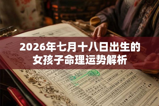 2026年七月十八日出生的女孩子命理运势解析
