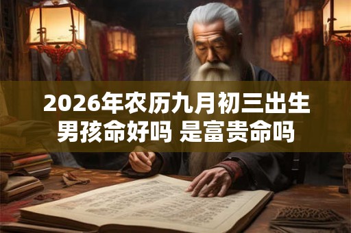 2026年农历九月初三出生男孩命好吗 是富贵命吗