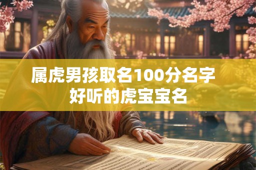属虎男孩取名100分名字  好听的虎宝宝名