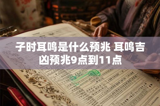 子时耳鸣是什么预兆 耳鸣吉凶预兆9点到11点