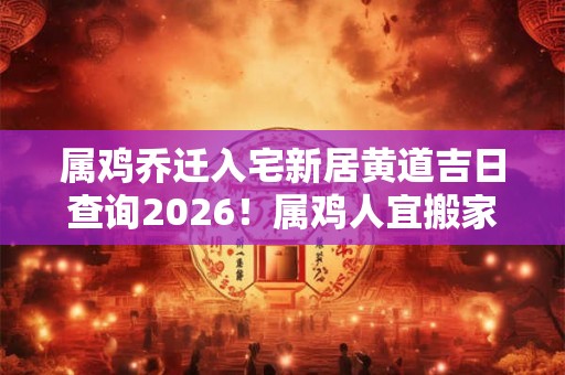 属鸡乔迁入宅新居黄道吉日查询2026！属鸡人宜搬家的吉日一览表