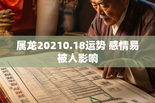 属龙20210.18运势 感情易被人影响