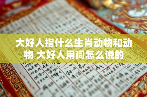 大好人指什么生肖动物和动物 大好人用词怎么说的 大好人指什么生肖动物和动物 大好人用词怎么说的