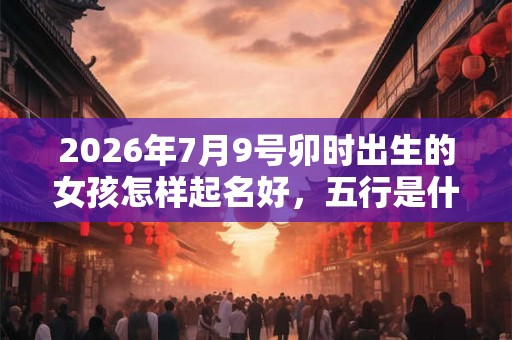 2026年7月9号卯时出生的女孩怎样起名好，五行是什么？