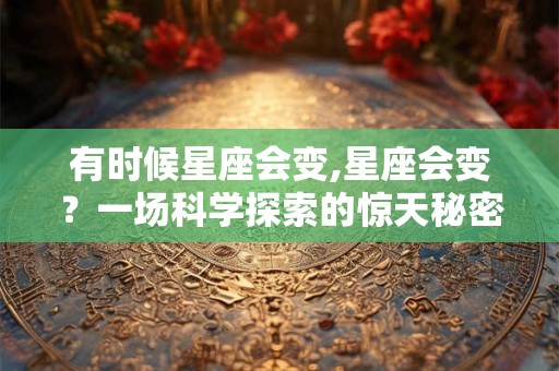 有时候星座会变,星座会变？一场科学探索的惊天秘密！