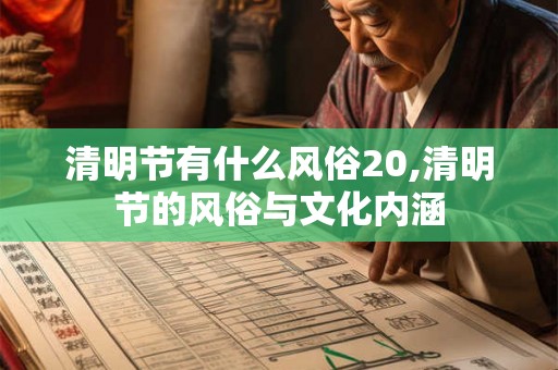 清明节有什么风俗20,清明节的风俗与文化内涵 清明节有什么风俗20,清明节的风俗与文化内涵
